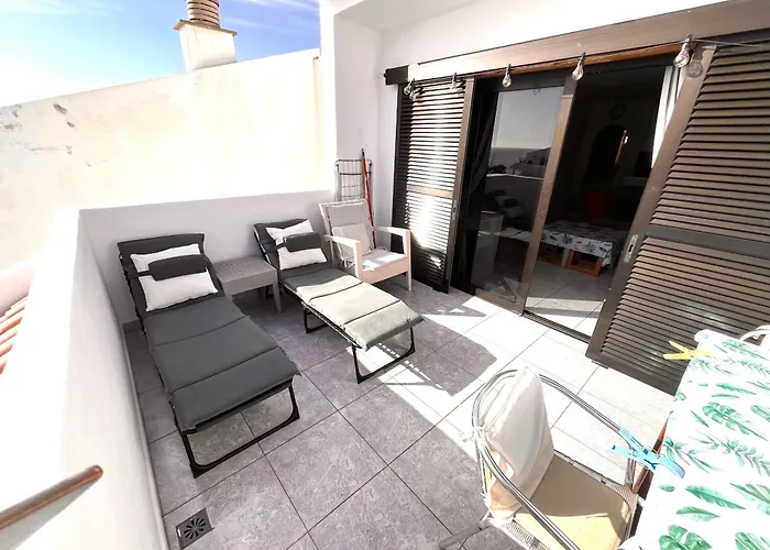 公寓 Sea View Penthouse Or With Large Terrace In Cristianos